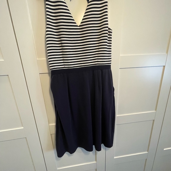 Boden Women’s Ponte Knit Striped Tank Dress Pockets Size 8 Regular - Picture 3 of 8